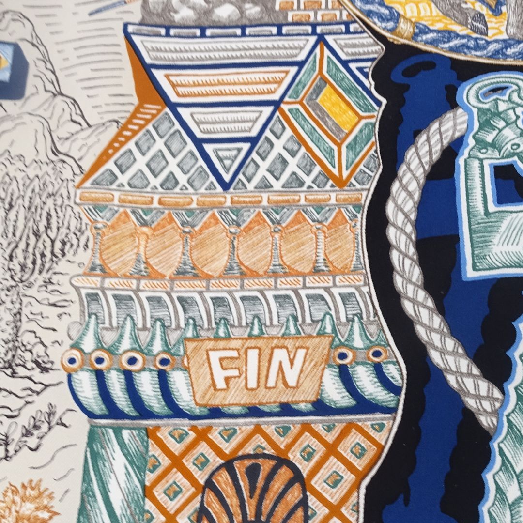 Hermes Scarf 90cm Super Silk Quest