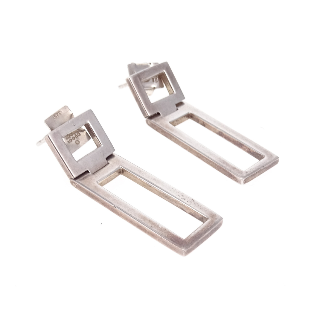 Gucci Sterling Silver Butterfly Dangle Earrings