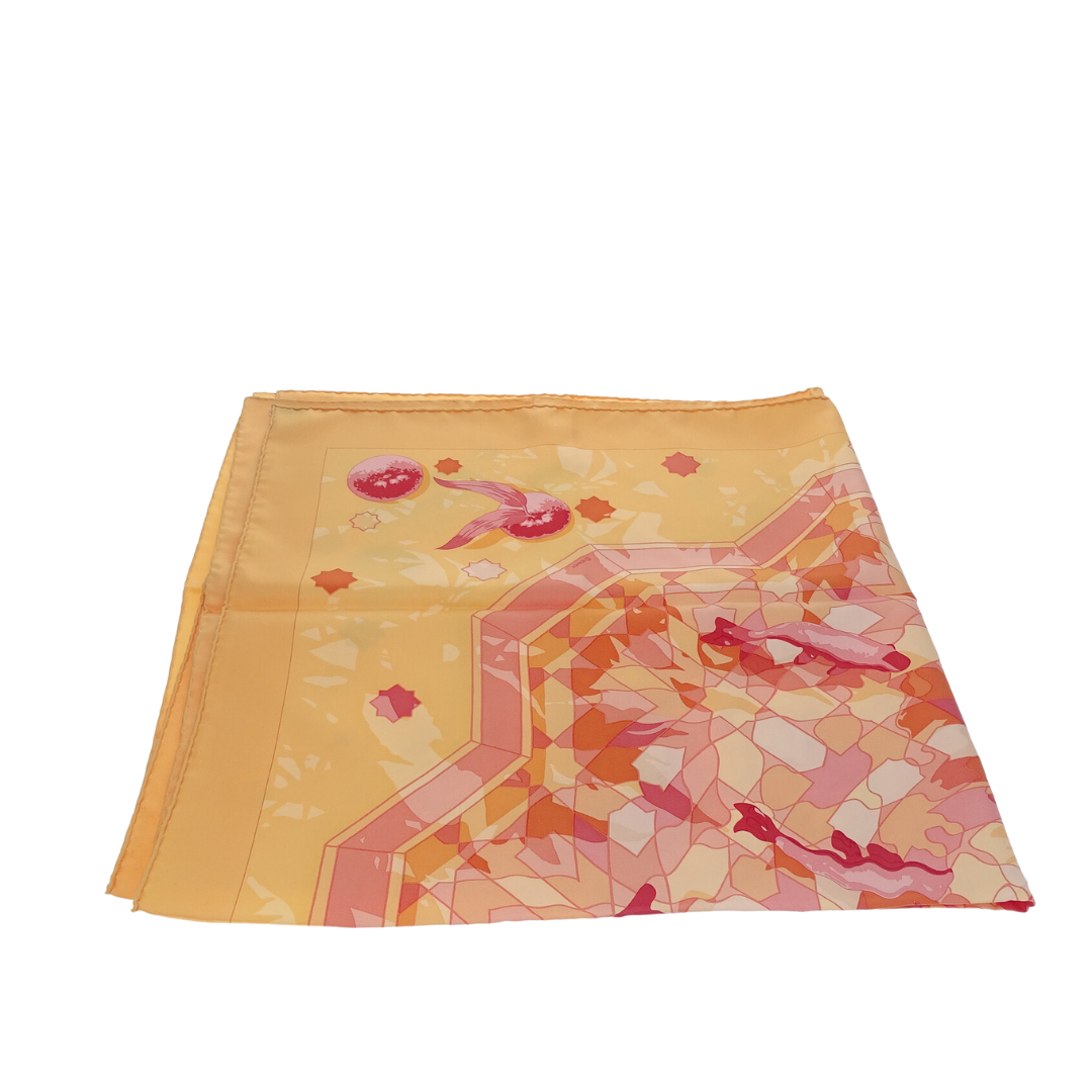 Hermes 100% Silk Sous Les Orangers 90x90cm Scarf