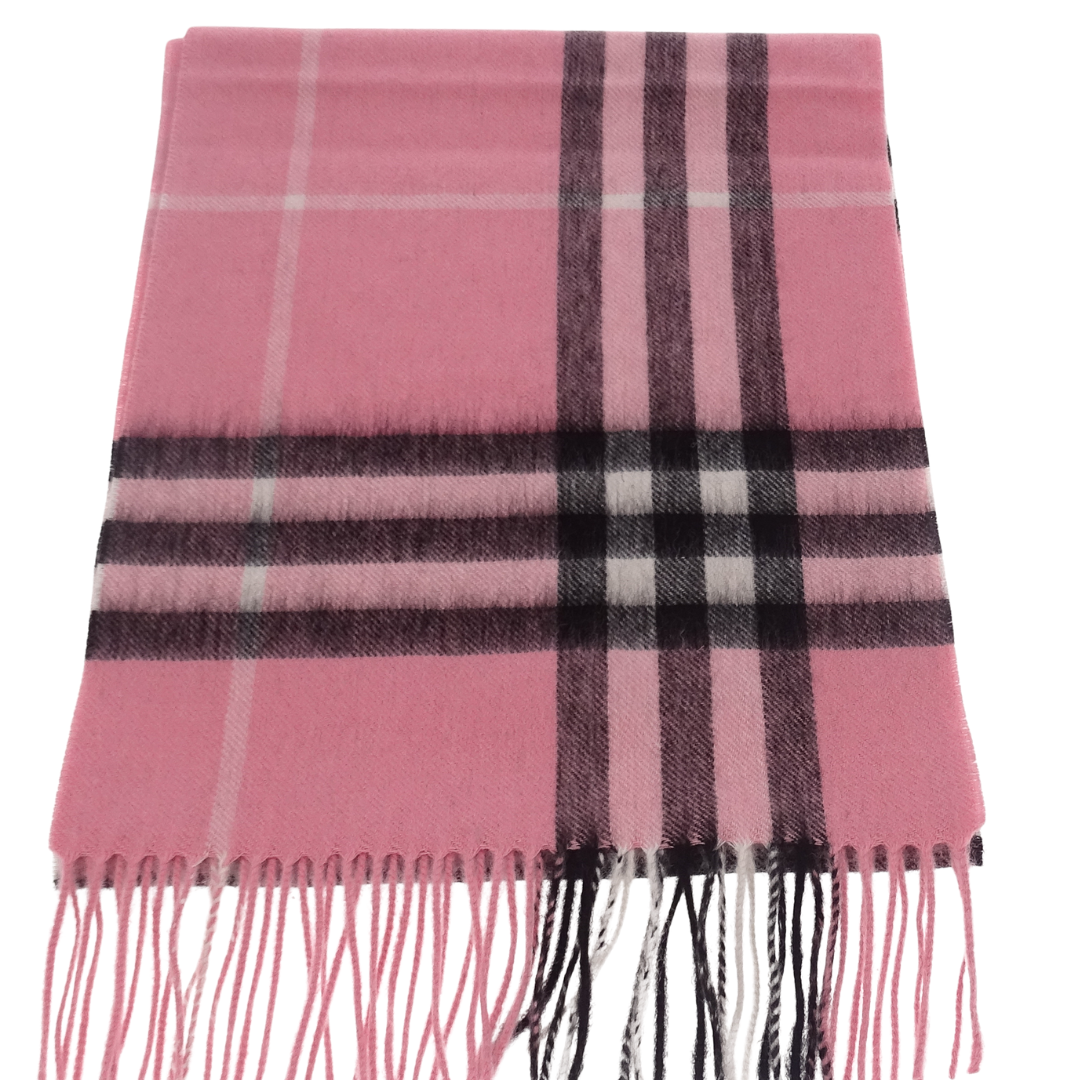 Burberry Scarf Pink and Black 100% Cashmere
