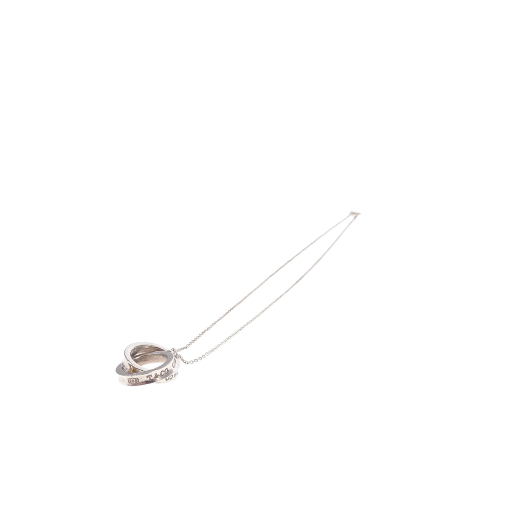 Tiffany & Co 925 Sterling Silver 1837 Interlocking Circles Pendant