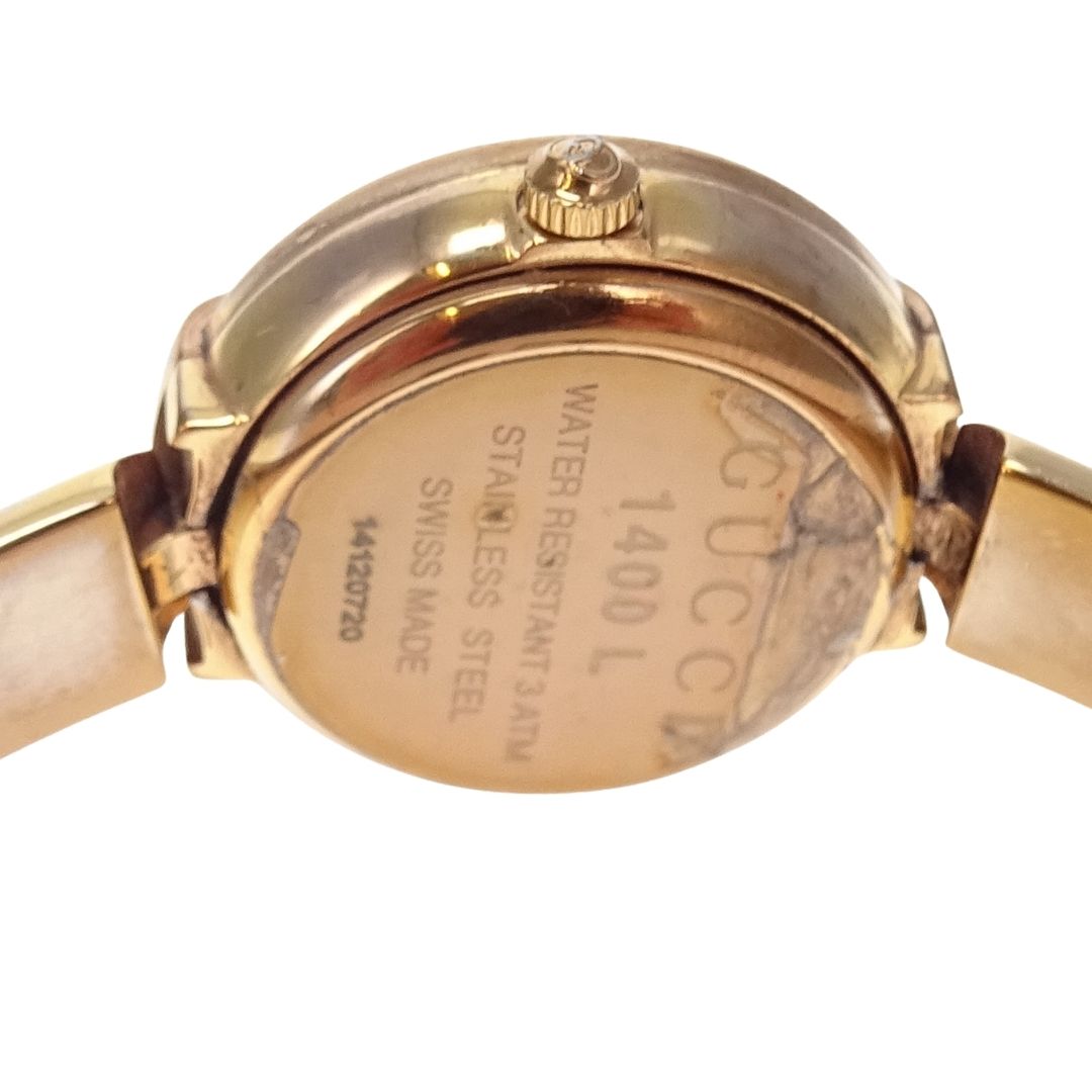 Gucci 1400L Horsebit GG Mother of Pearl Face