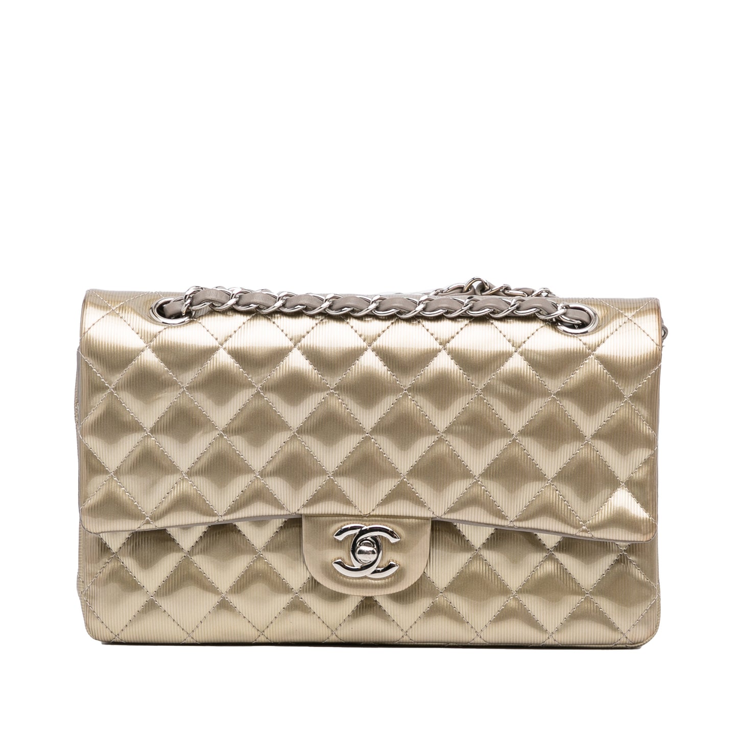 Medium Classic Patent Double Flap Image #1