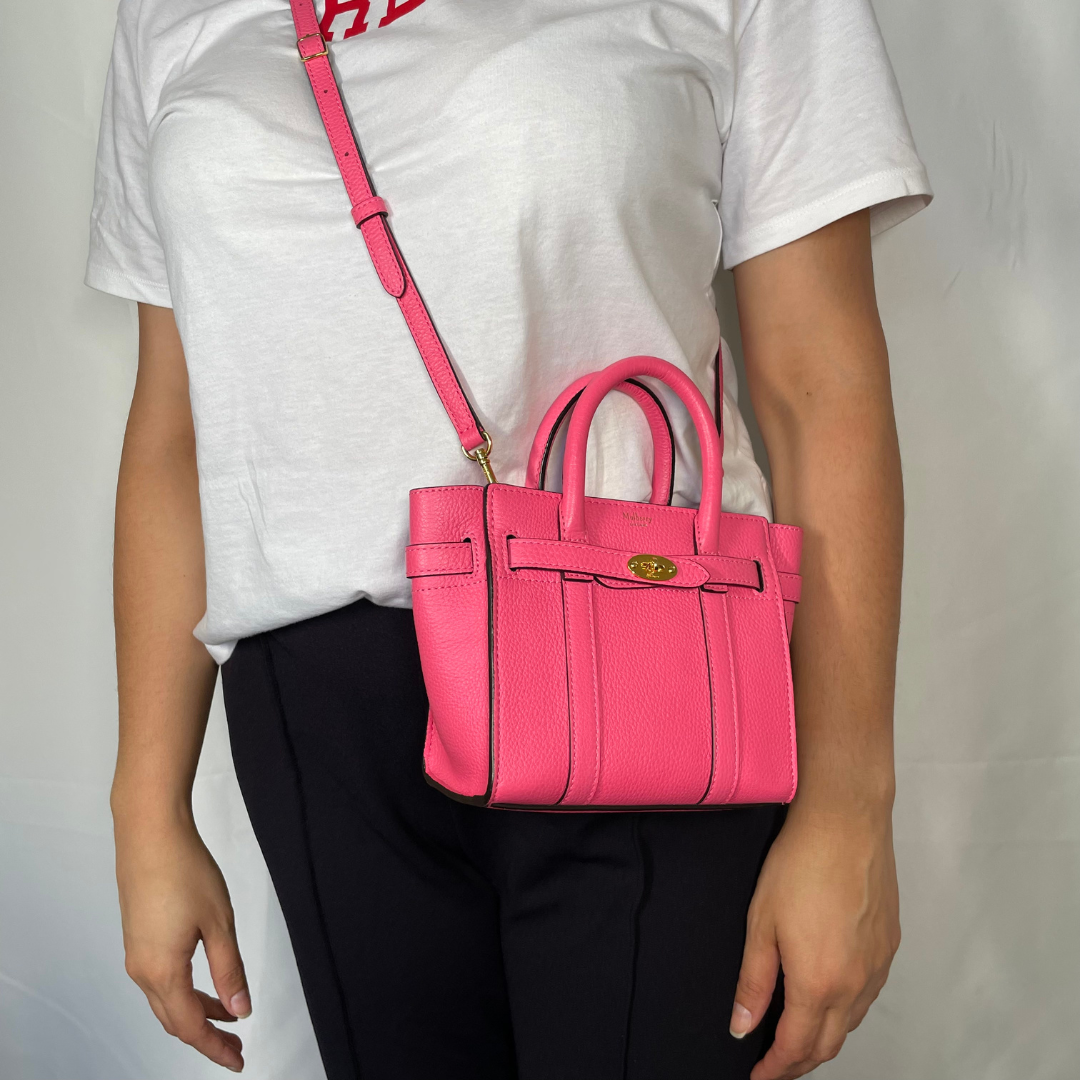 Mulberry Pink Heavy Grain Micro Zipped Bayswater