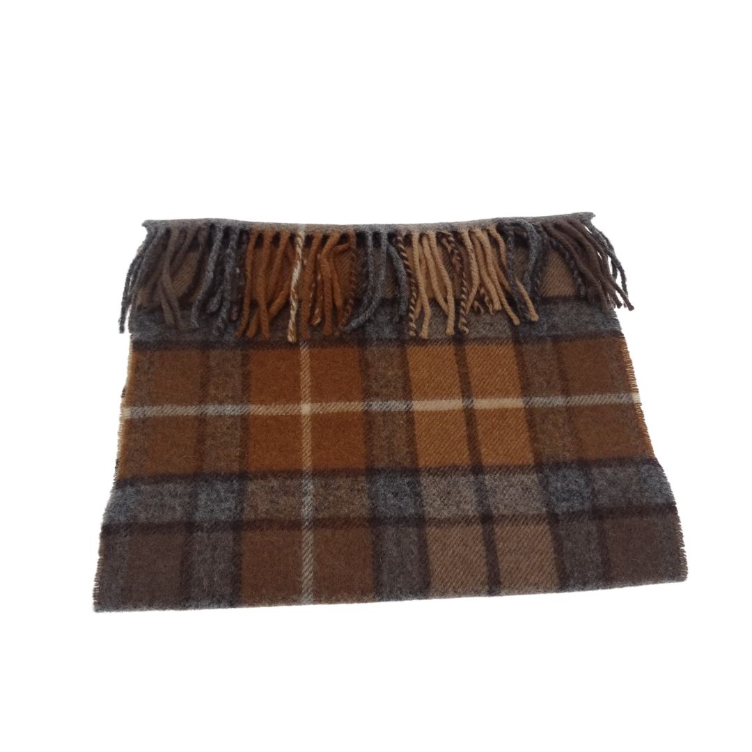 Burberry Lambswool Scarf Vintage Brown & Green Check