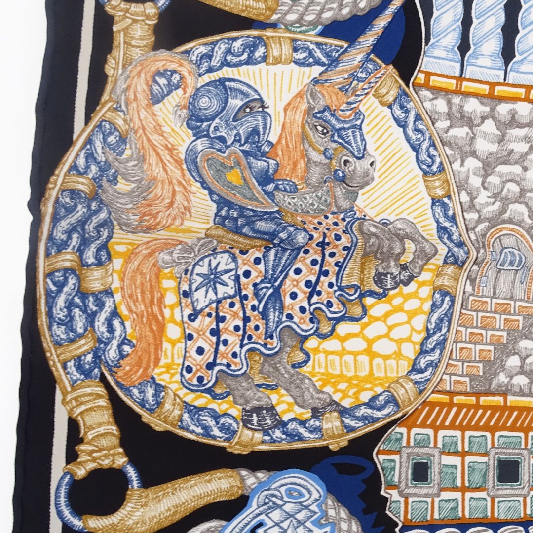 Hermes Scarf 90cm Super Silk Quest