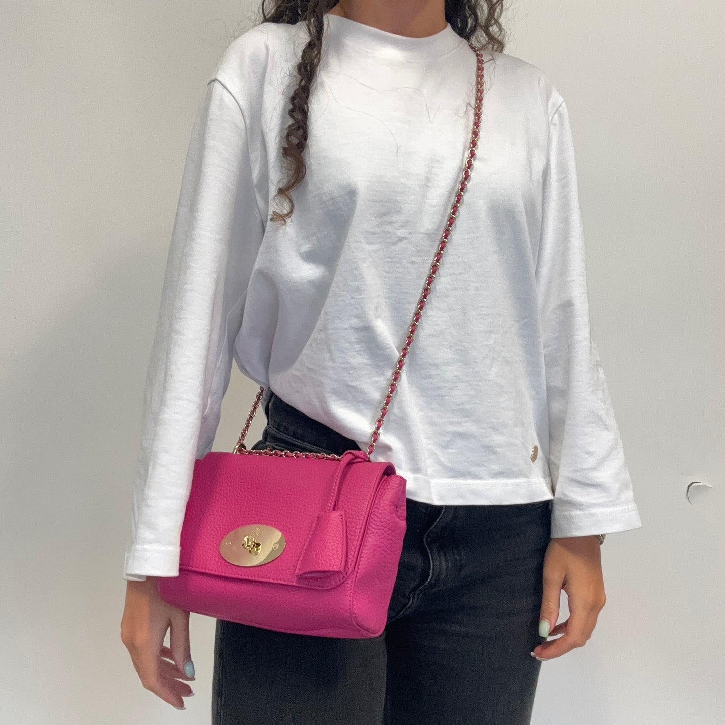 Mulberry Lily Regular In Mulberry Pink Heavy Grain Leather
