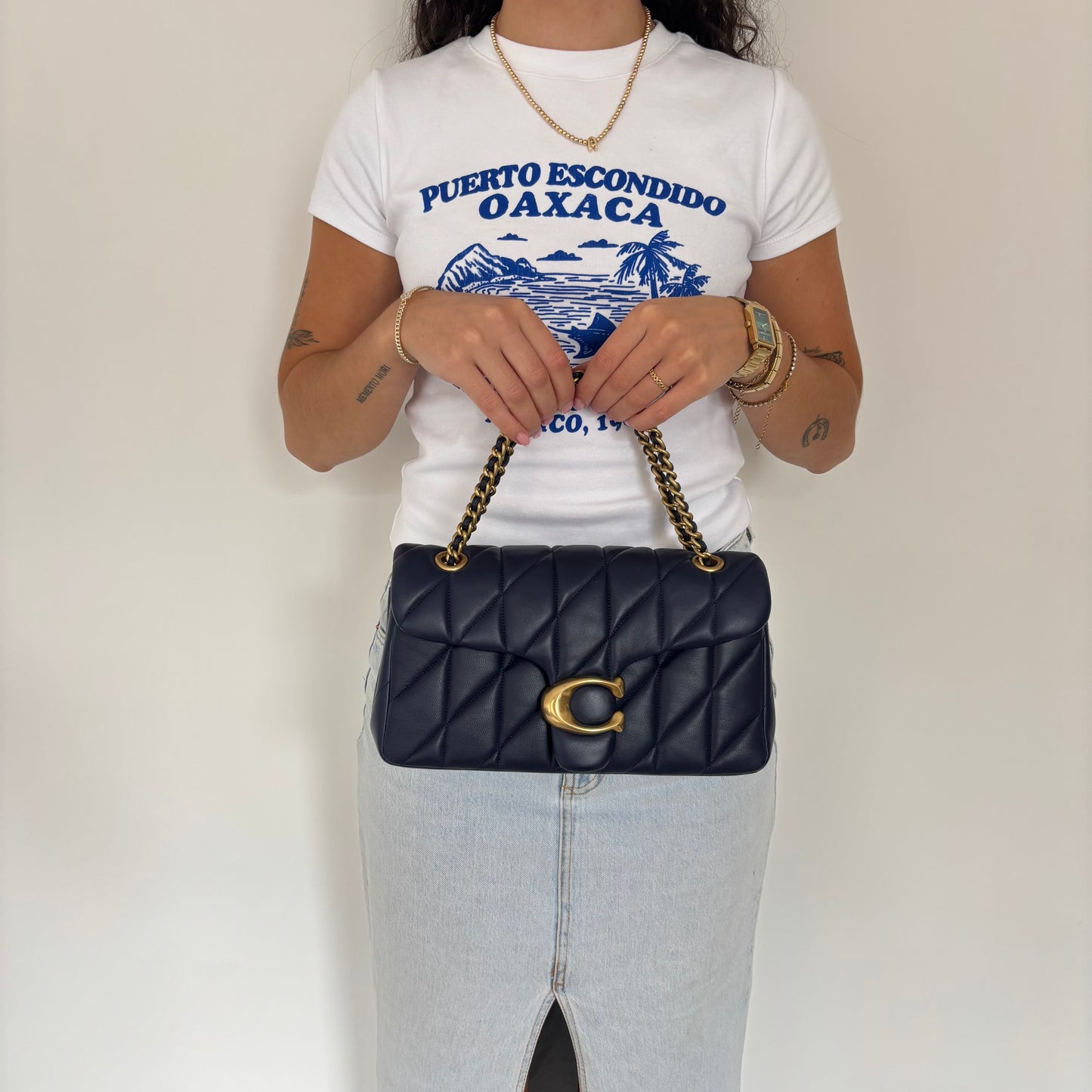 Coach The Tabby Bag Nappa Navy