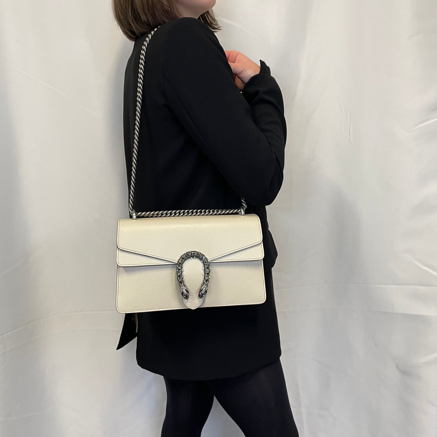 Gucci Dionysus Small Shoulder Bag White Leather RRP €2750