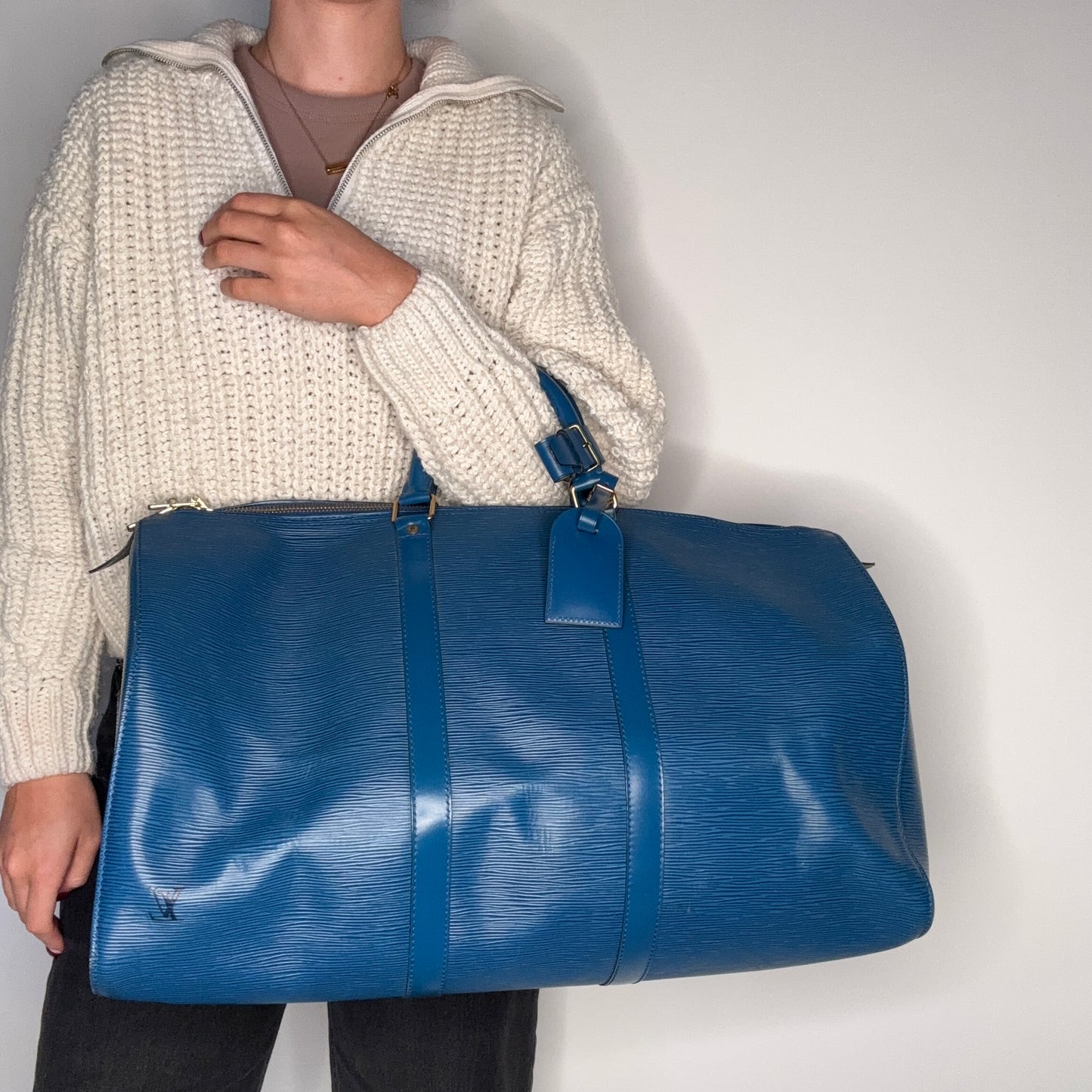 Louis Vuitton Epi Keepall 50 Toledo Blue