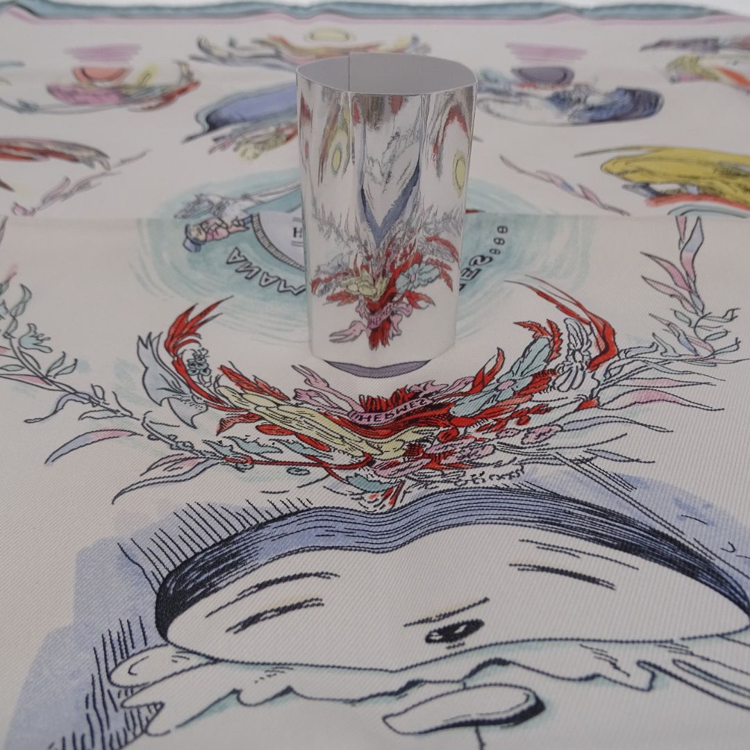 Hermes Silk 70cm Soie Vintage Les Anamorphoses
