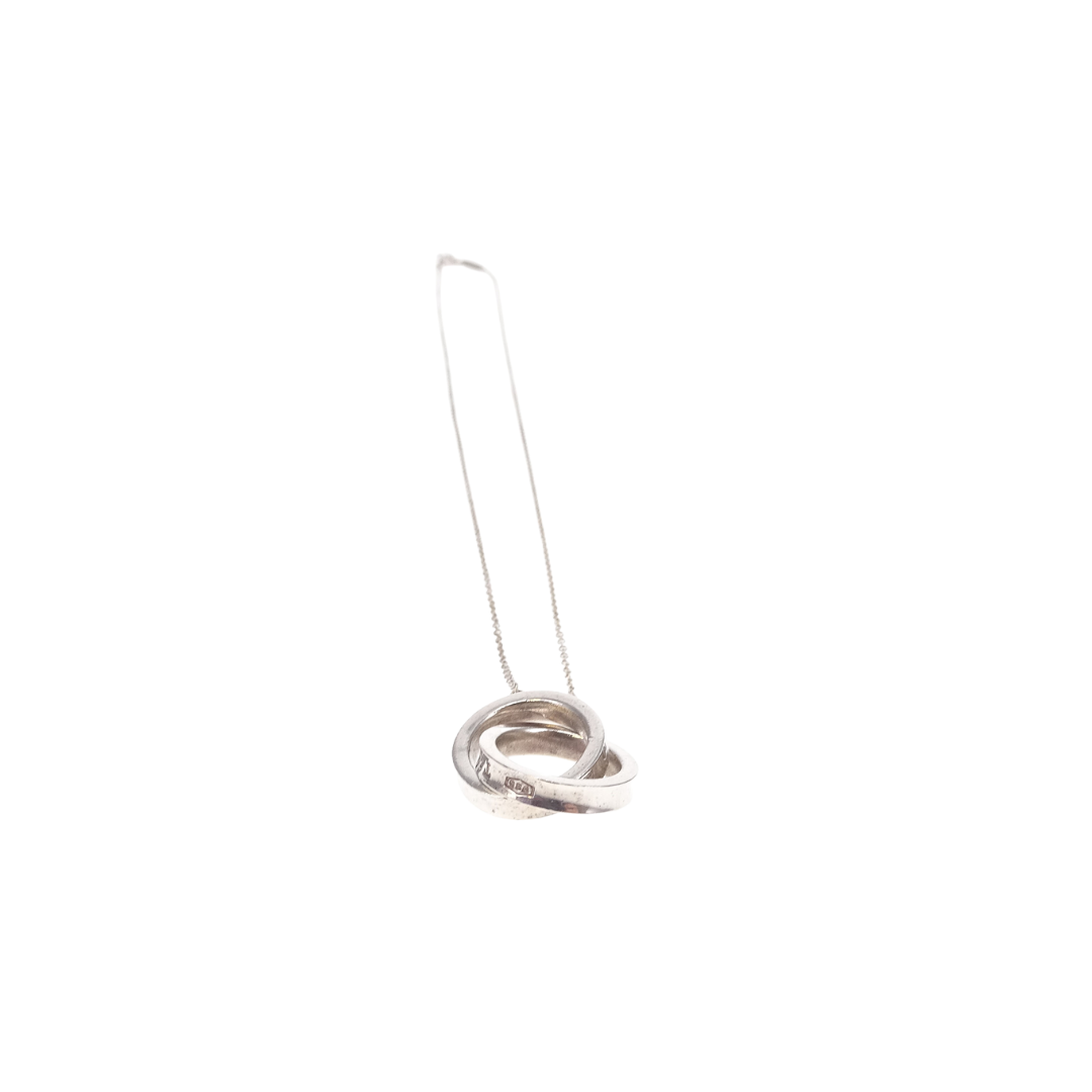 Tiffany & Co 925 Sterling Silver 1837 Interlocking Circles Pendant