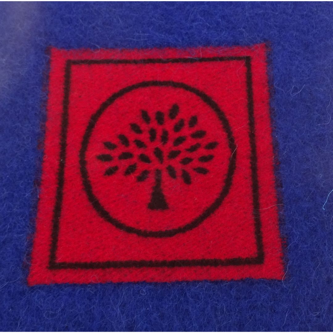 Mulberry Winter Scarf Blue/Red Alpaca/Mohair and Wool Blend