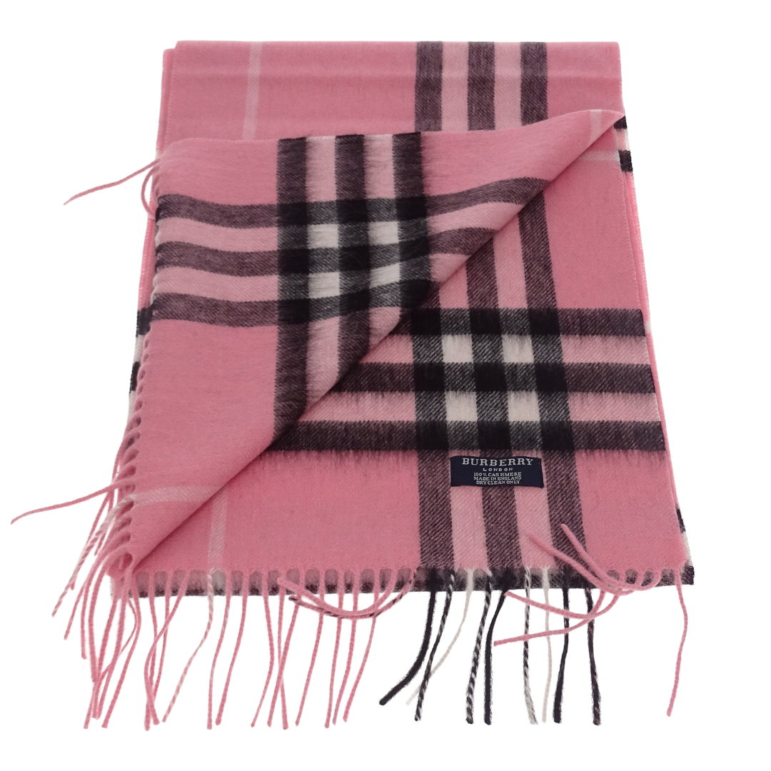 Burberry Scarf Pink and Black 100% Cashmere