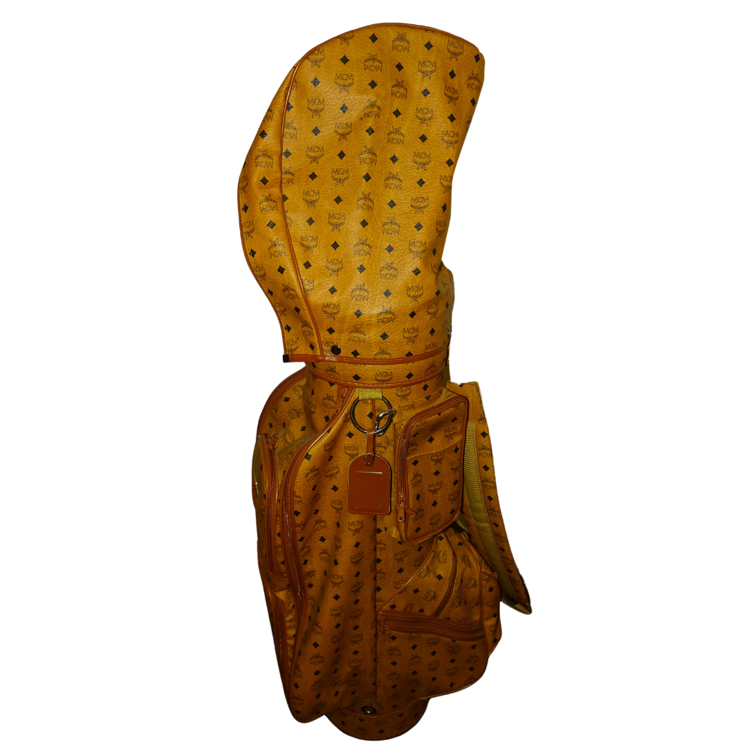 MCM Visetos Cognac Golf Bag