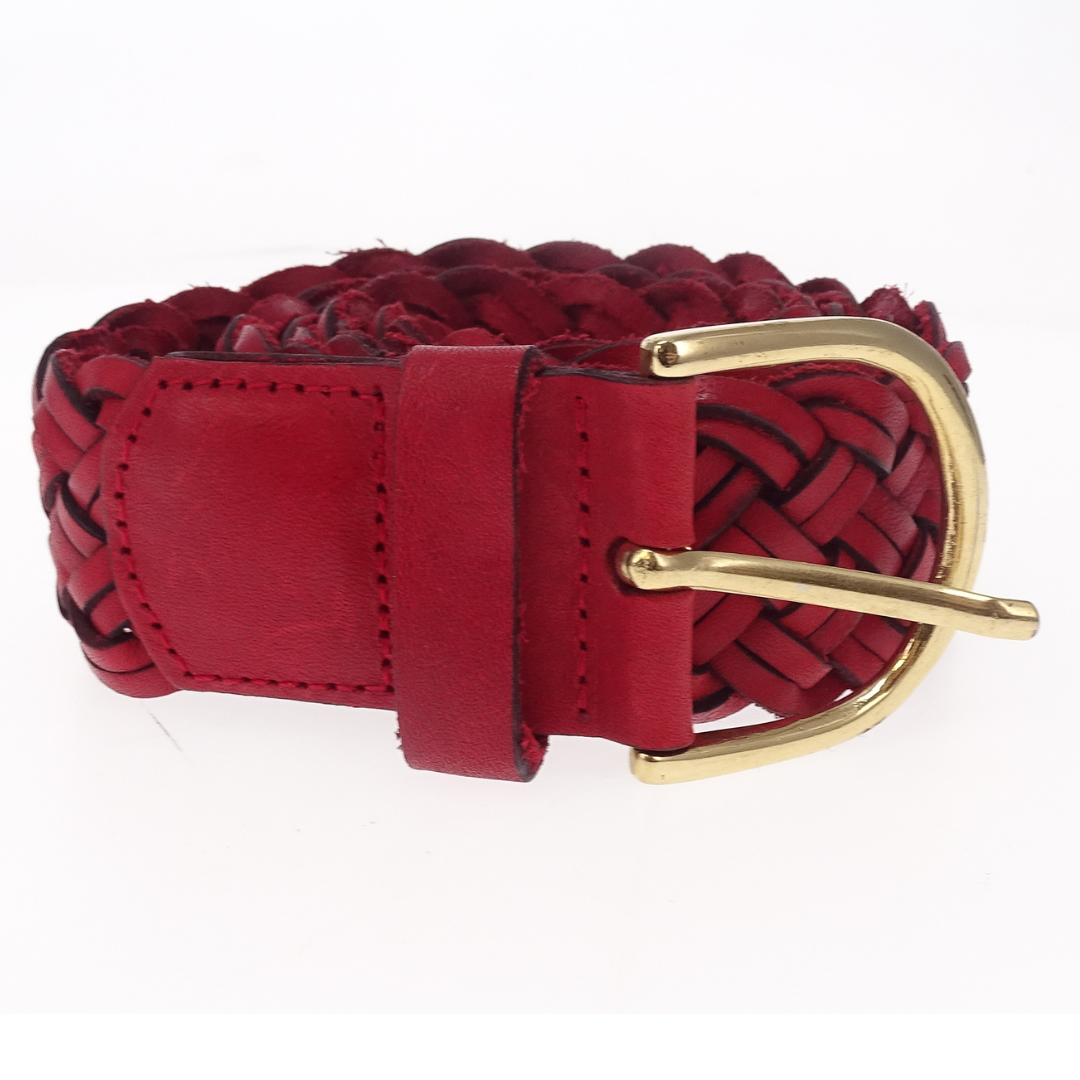 D Sport Large Woven Belt Red