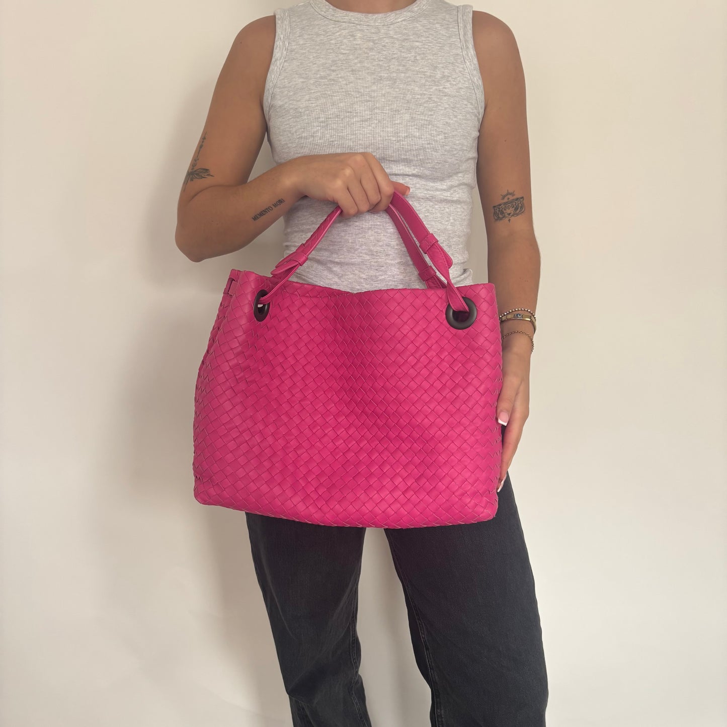 Bottega Veneta Bag Pink Intrecciato