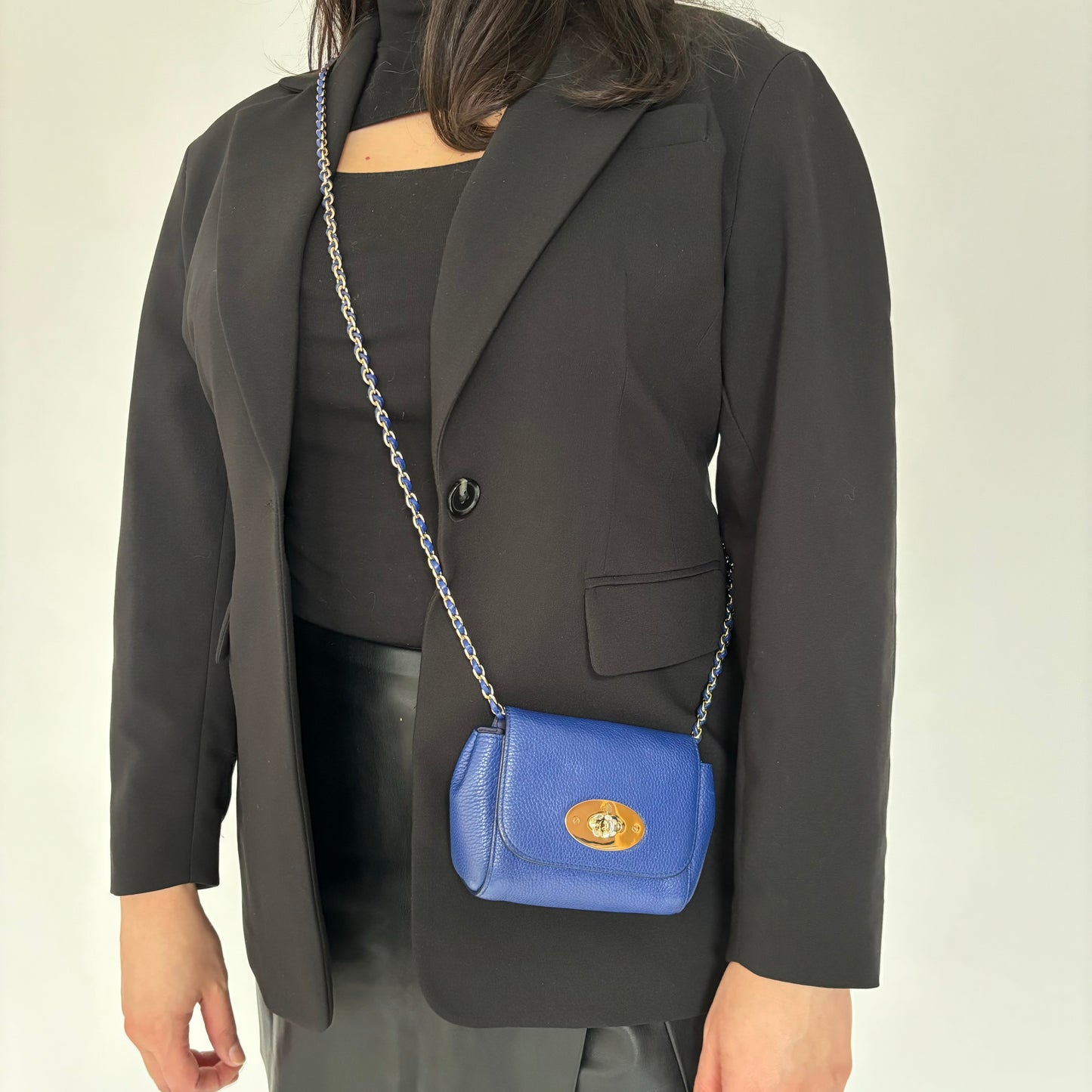 Mulberry Lily Indigo Blue Leather Mini