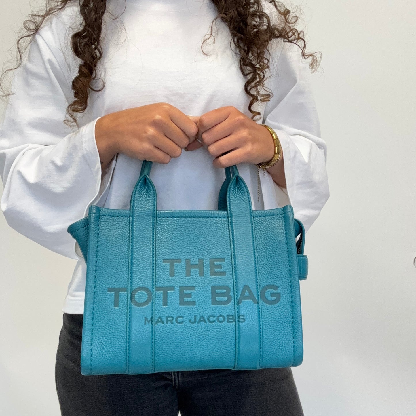 Marc Jacobs The Tote Bag Small Harbour Blue Leather