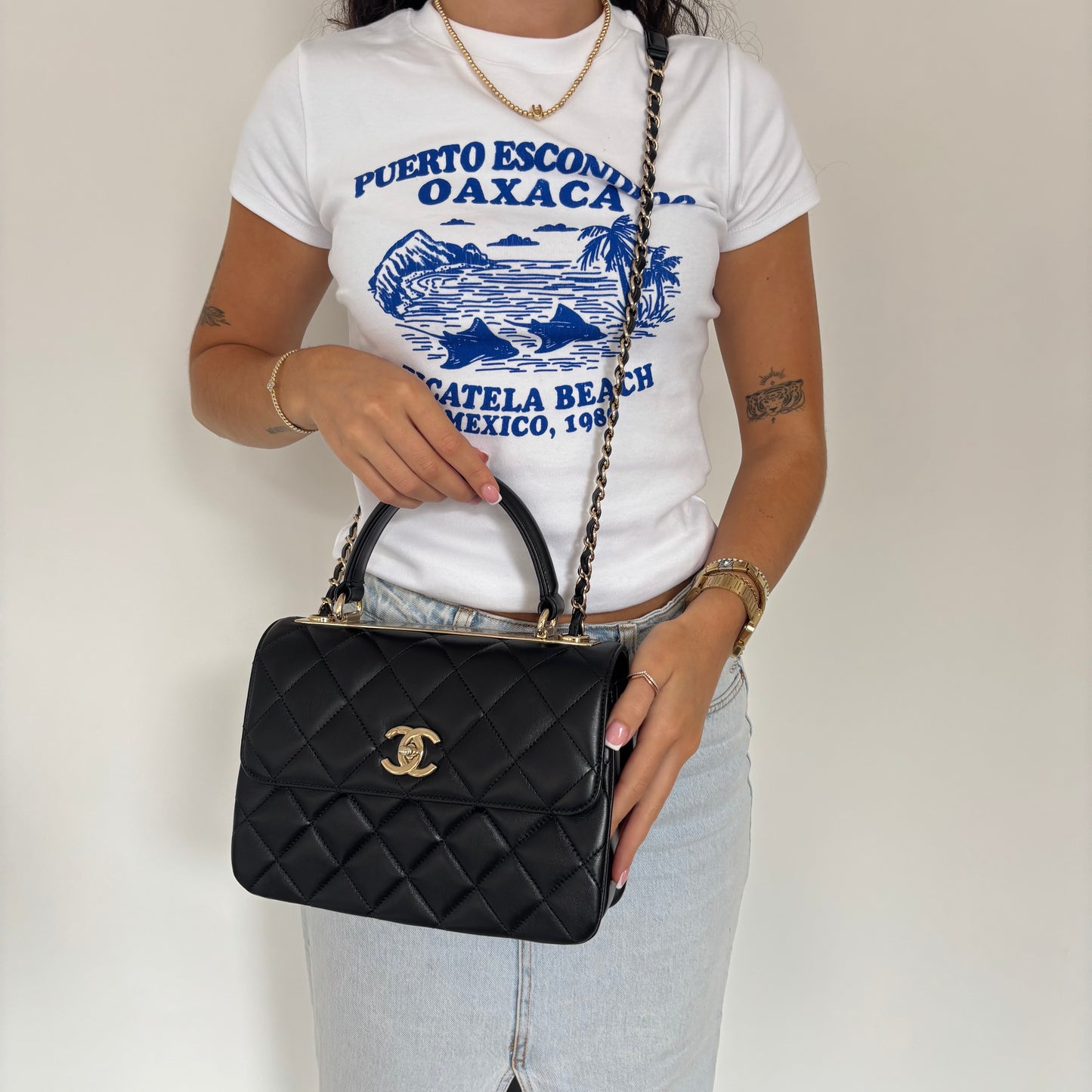 Chanel Trendy Small Black Lambskin
