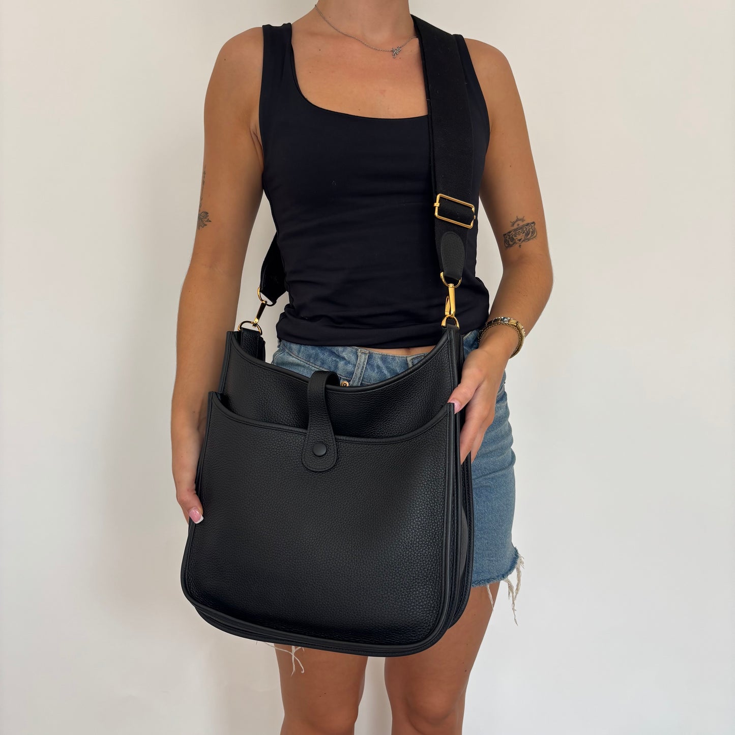 Hermes Evelyne III PM Black Clemence Leather 2022