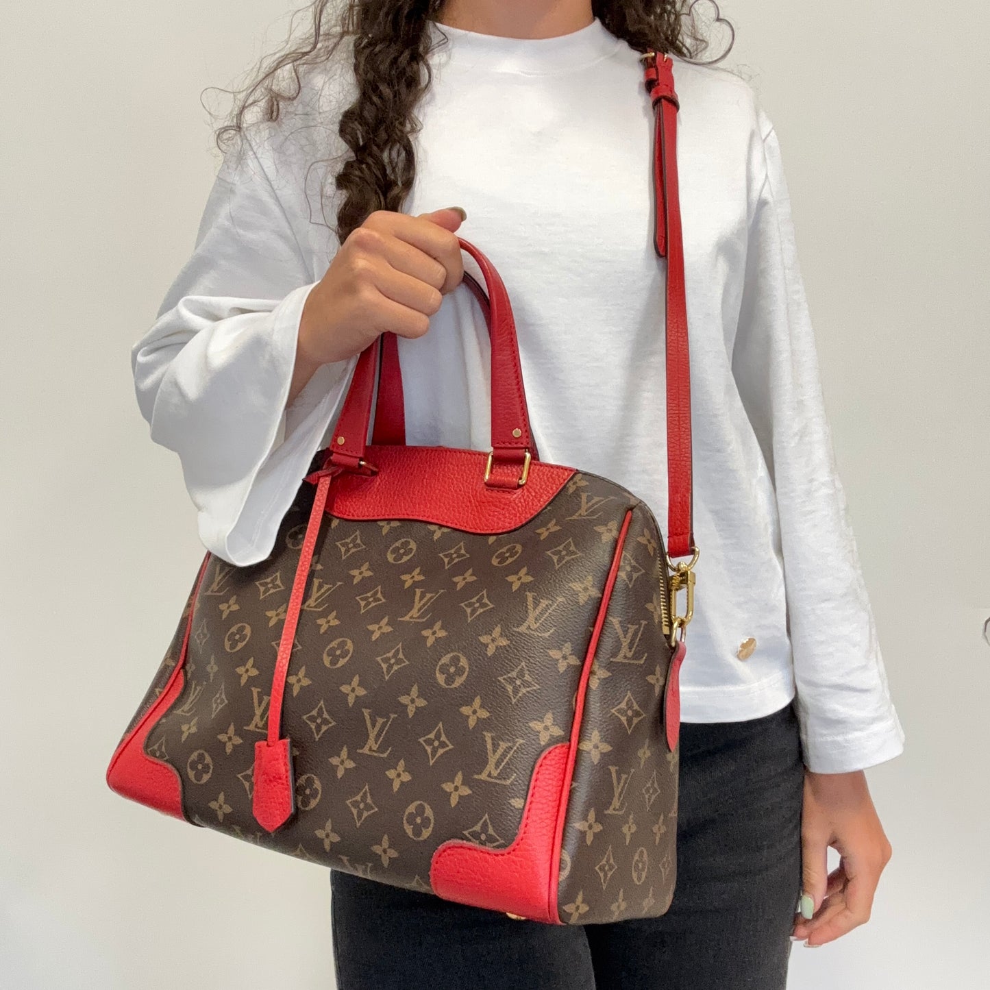 Louis Vuitton Retiro NM Monogram & Rouge AH3155
