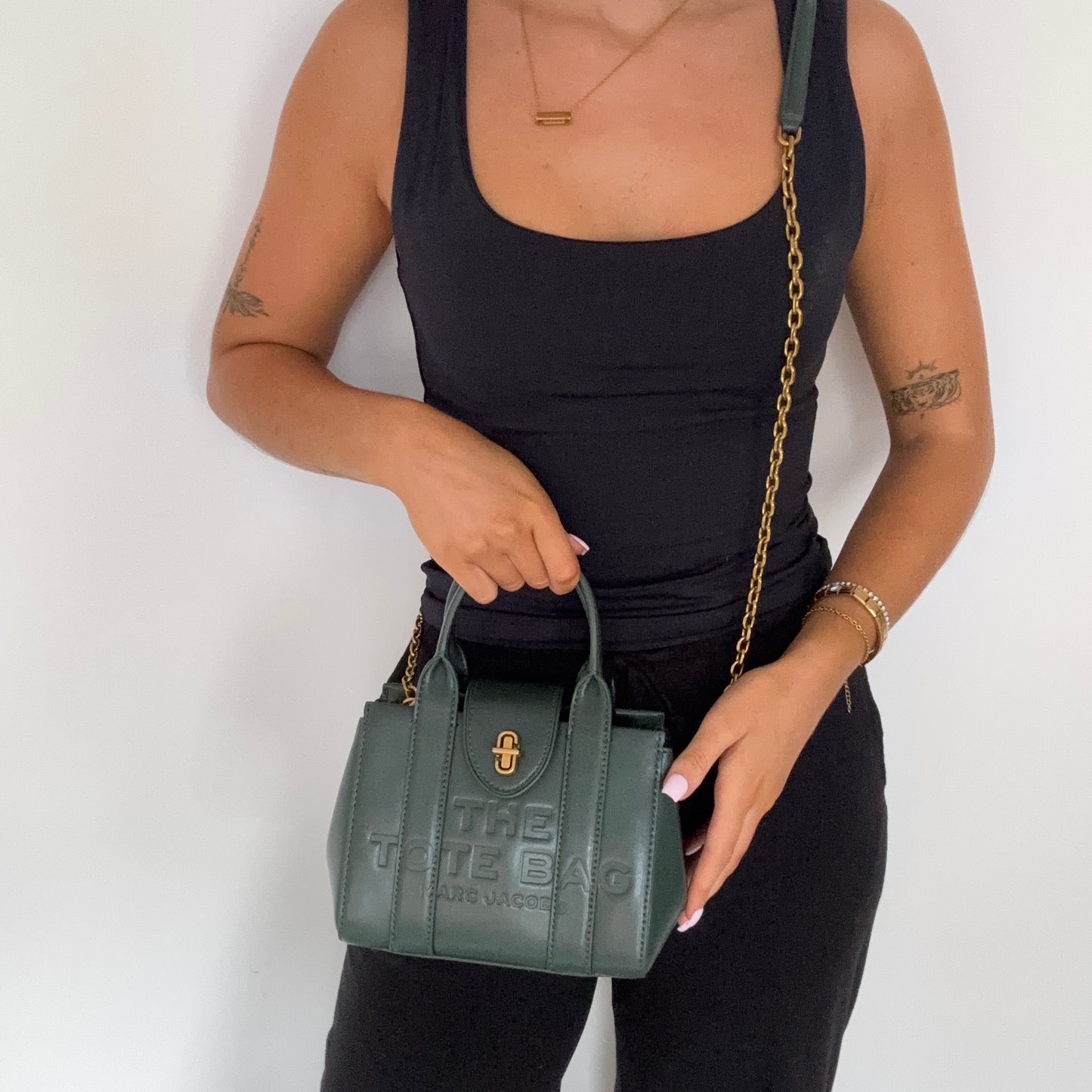 Marc Jacobs The Turnlock Tote Bag Green