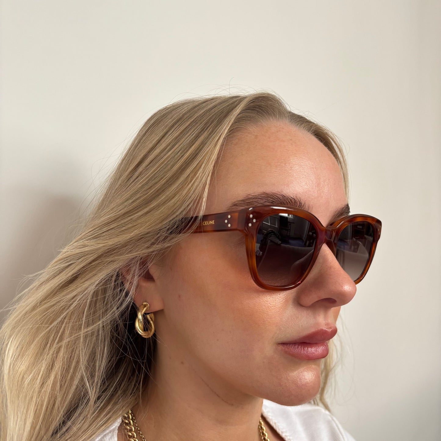 Celine Square Brown Acetate Sunglasses CL500861