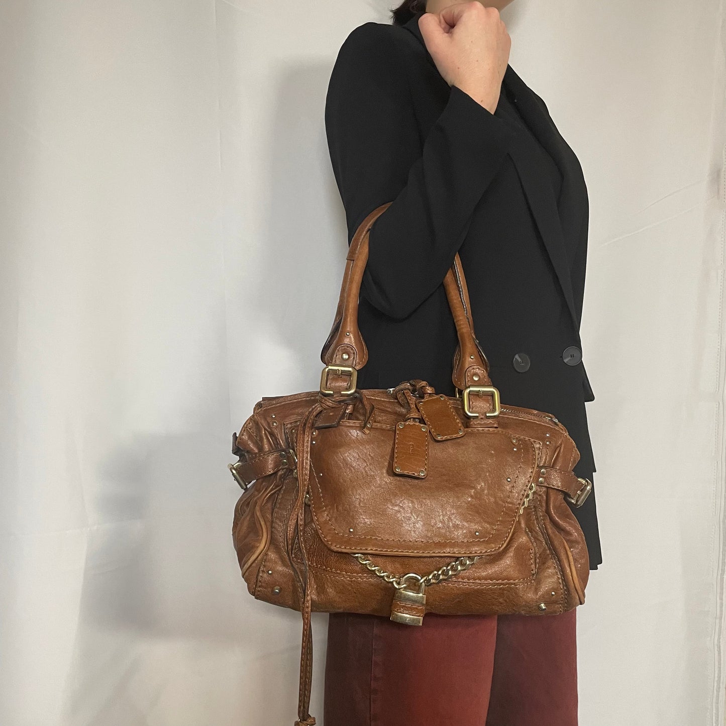 Chloe Paddington Tan Distressed Leather GH