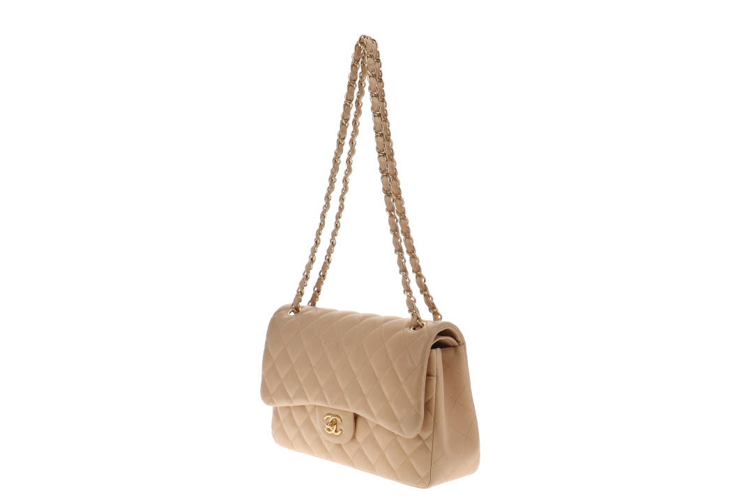 Chanel Classic Jumbo Double Flap Beige Lambskin GH 2010/11