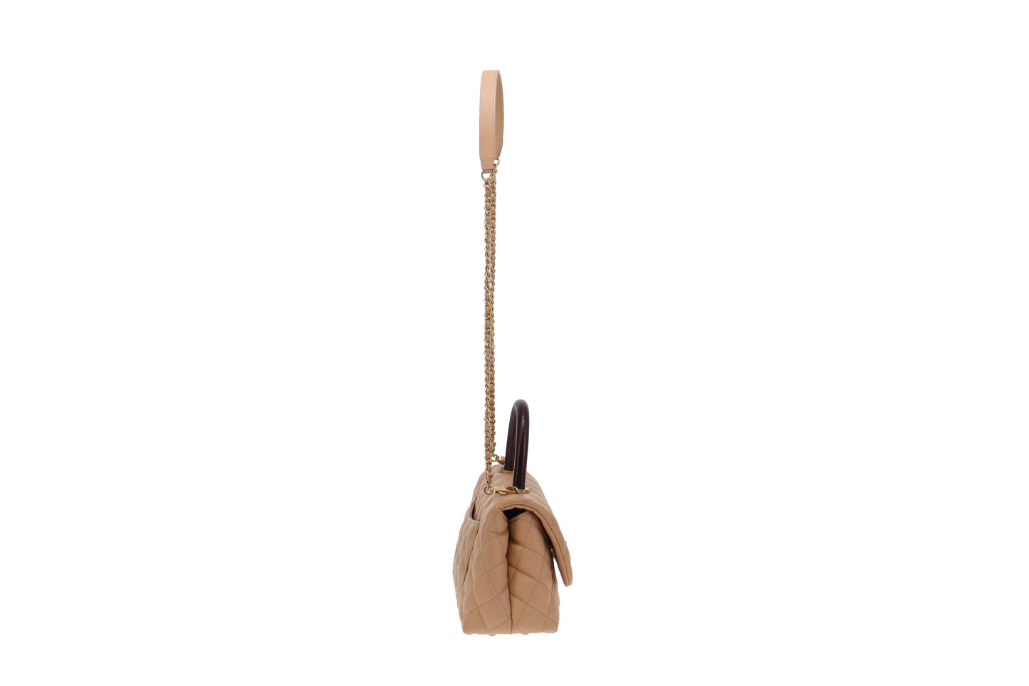 Chanel Caviar Beige Coco Handle Small