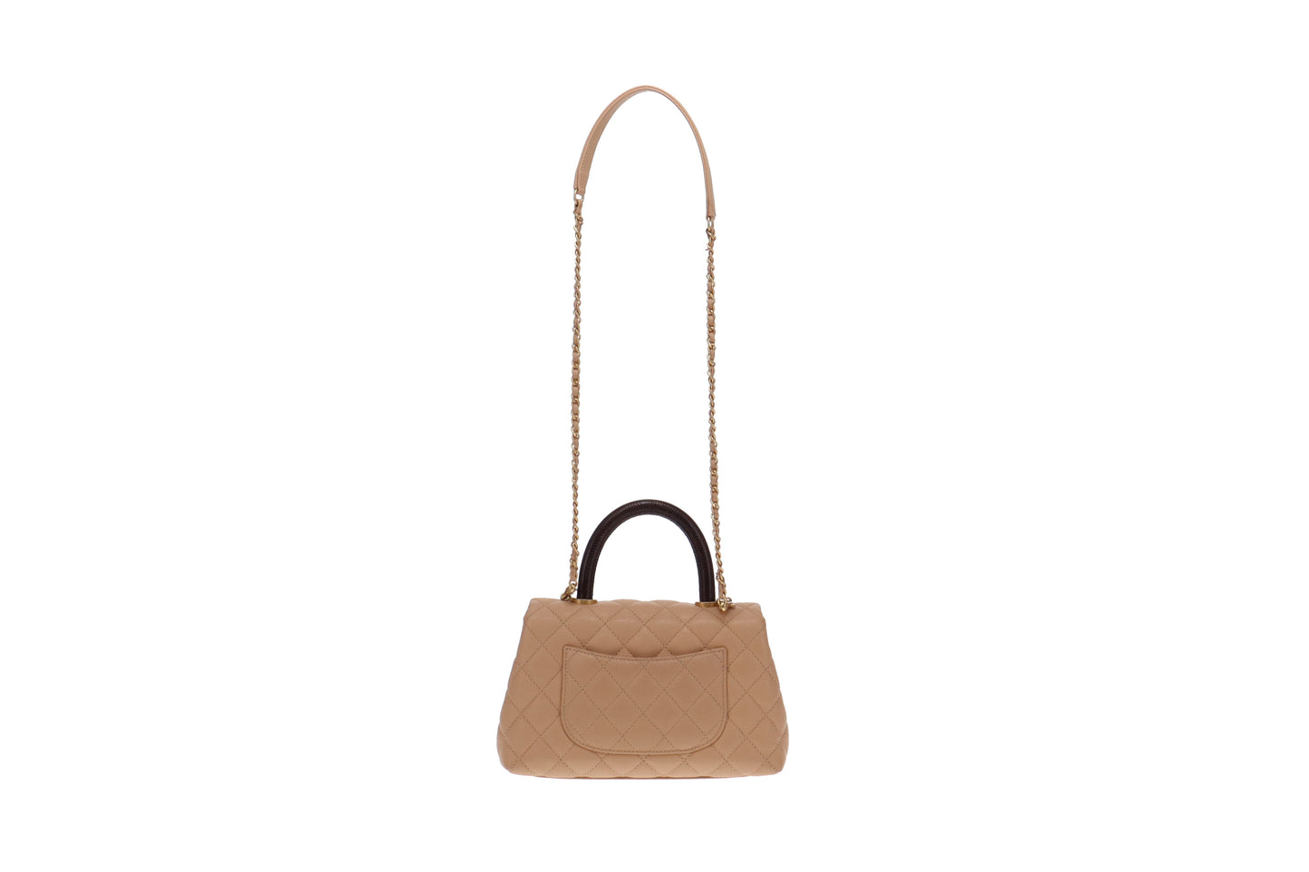 Chanel Caviar Beige Coco Handle Small