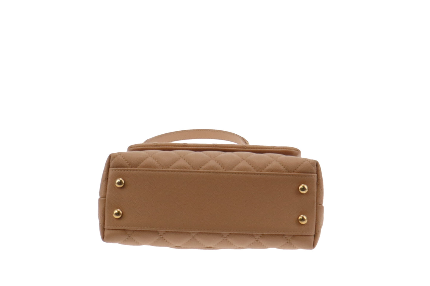 Chanel Caviar Beige Coco Handle Small