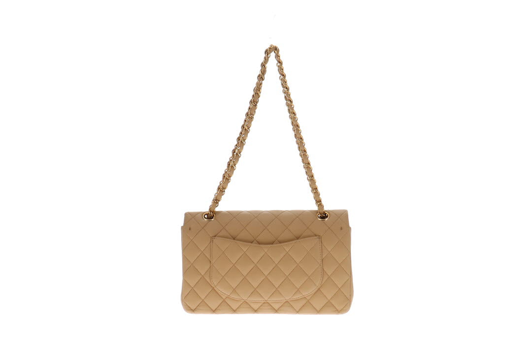 Chanel Lambskin Beige Medium Double Flap 06/08