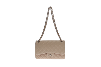 Chanel Ivory Lambskin Classic Jumbo Double Flap 2011