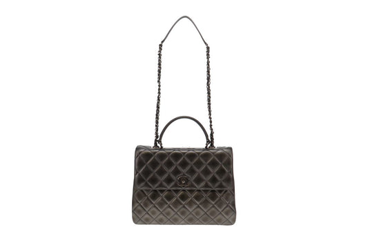 Chanel Trendy Large Metallic Grey