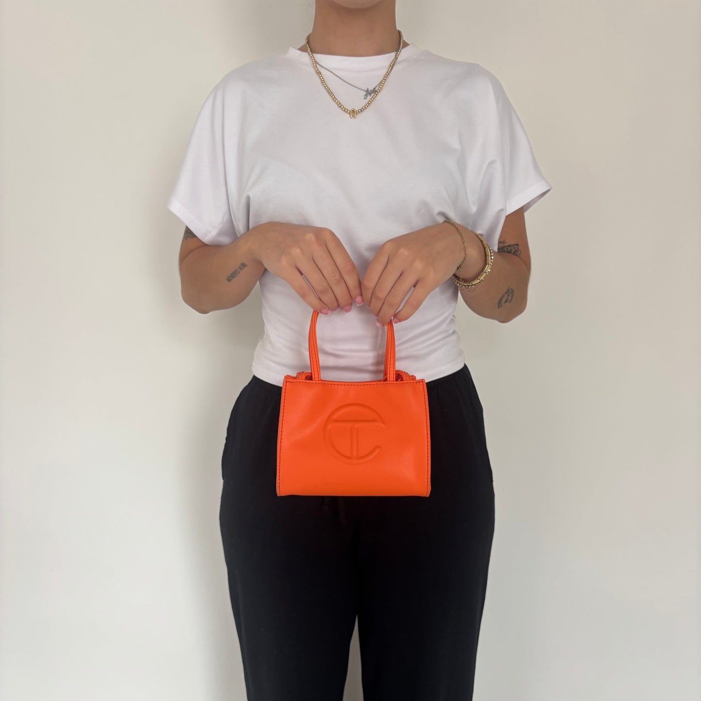 Telfar Small Shopping Bag Vegan Leather Orange