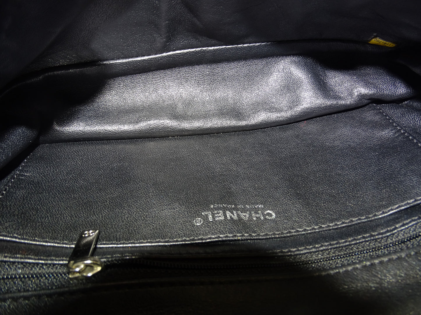 Chanel Diagonal CC Flap Bag Black Lamskin 2006/08