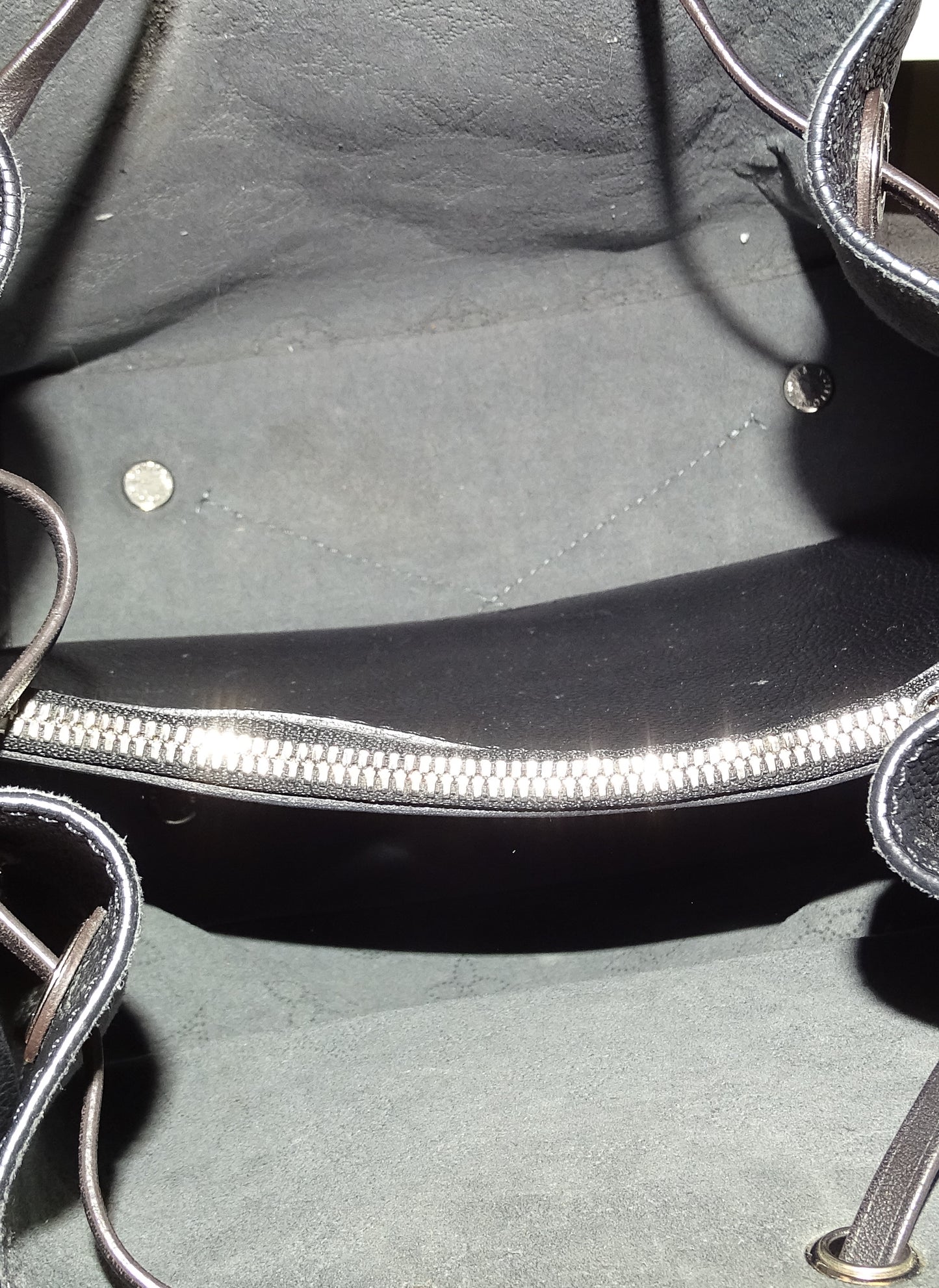 Louis Vuitton Black Mahina Shoulder Bucket Bag