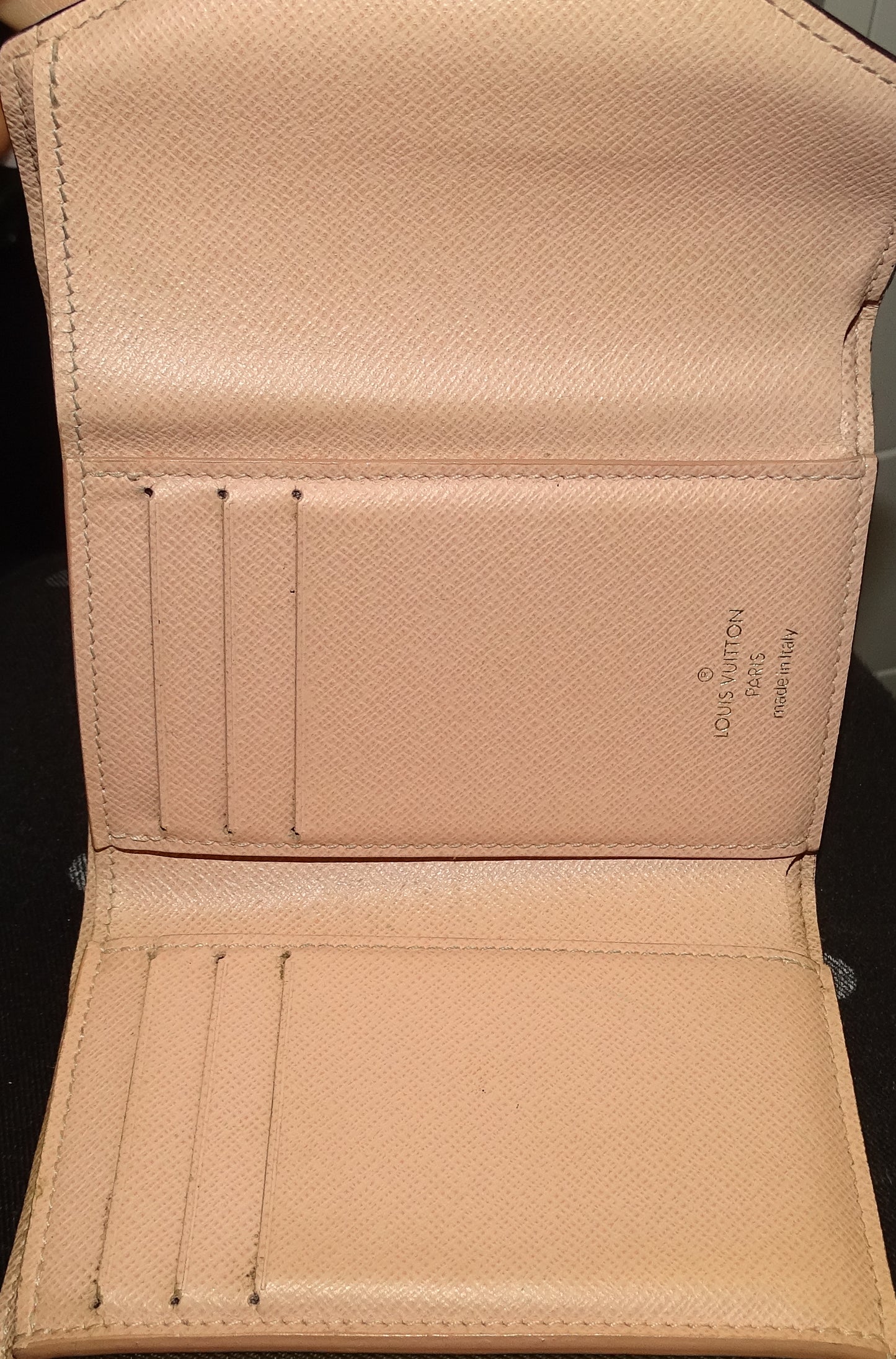 Louis Vuitton Victorine Wallet Damier Ebene & Rose Ballerine NZ4109