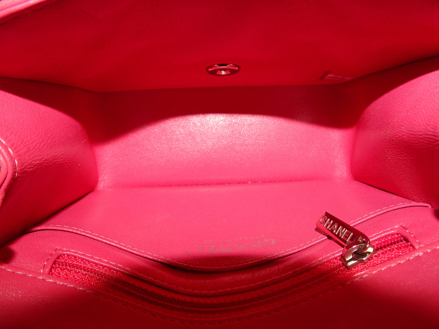 Chanel Classic Mini Square Flap Pink SHW 2019