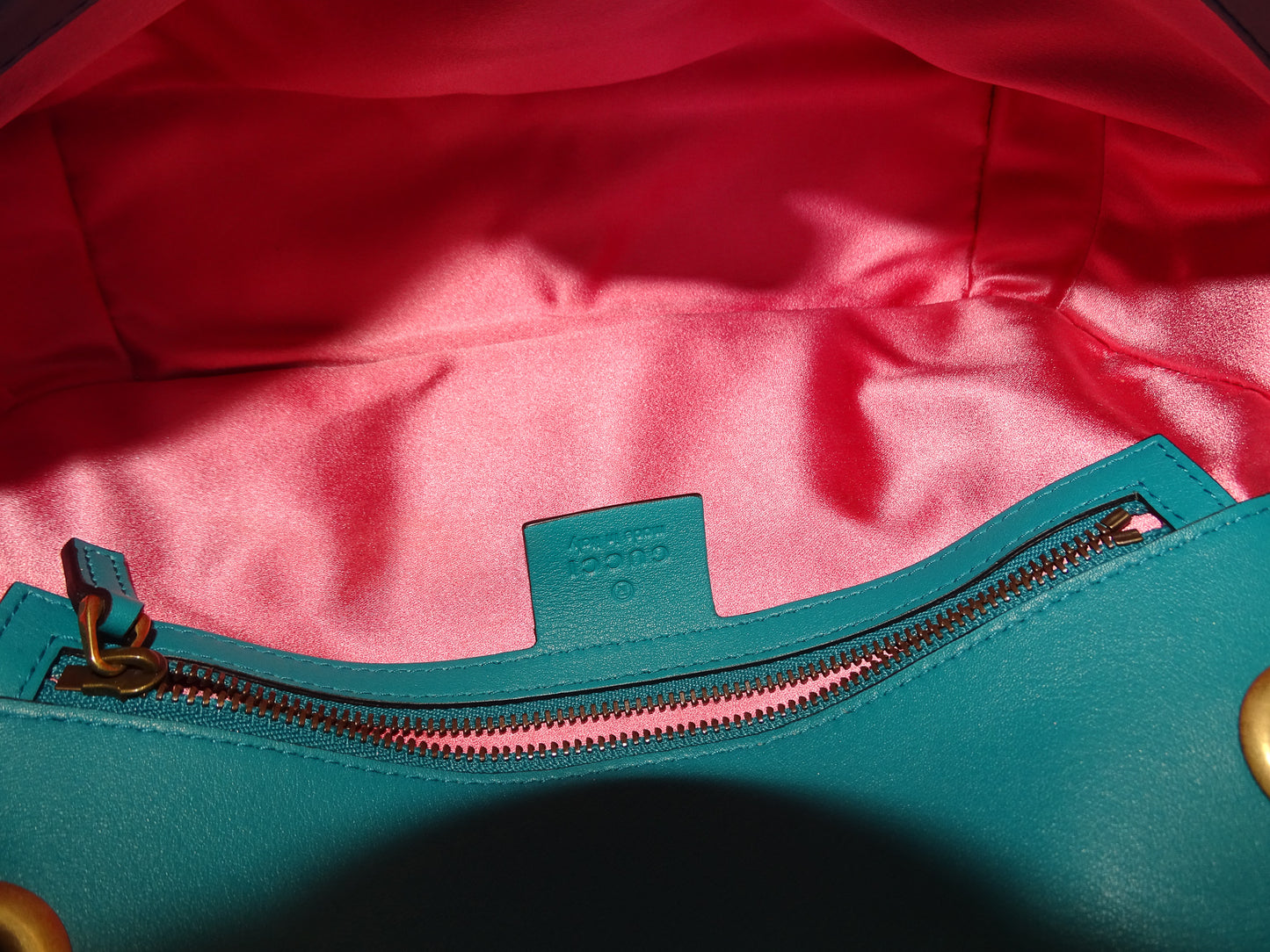 Gucci Marmont Flap Teal Velvet GHW