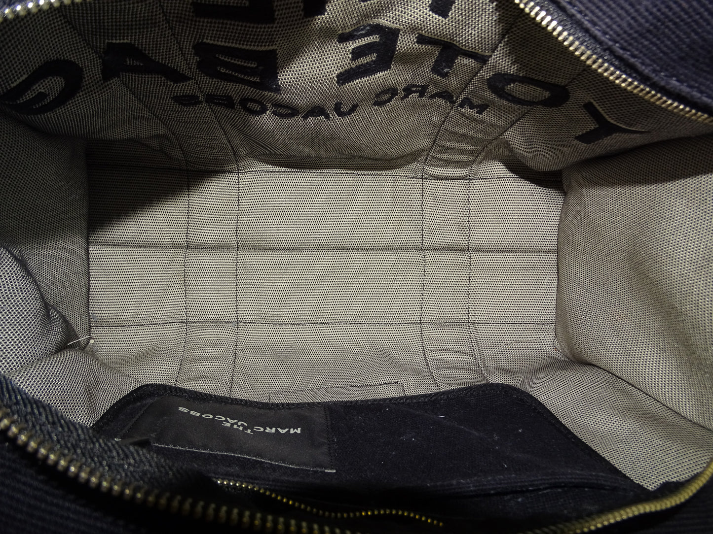 Marc Jacobs The Tote Bag Large Jacquard Black and White Canvas