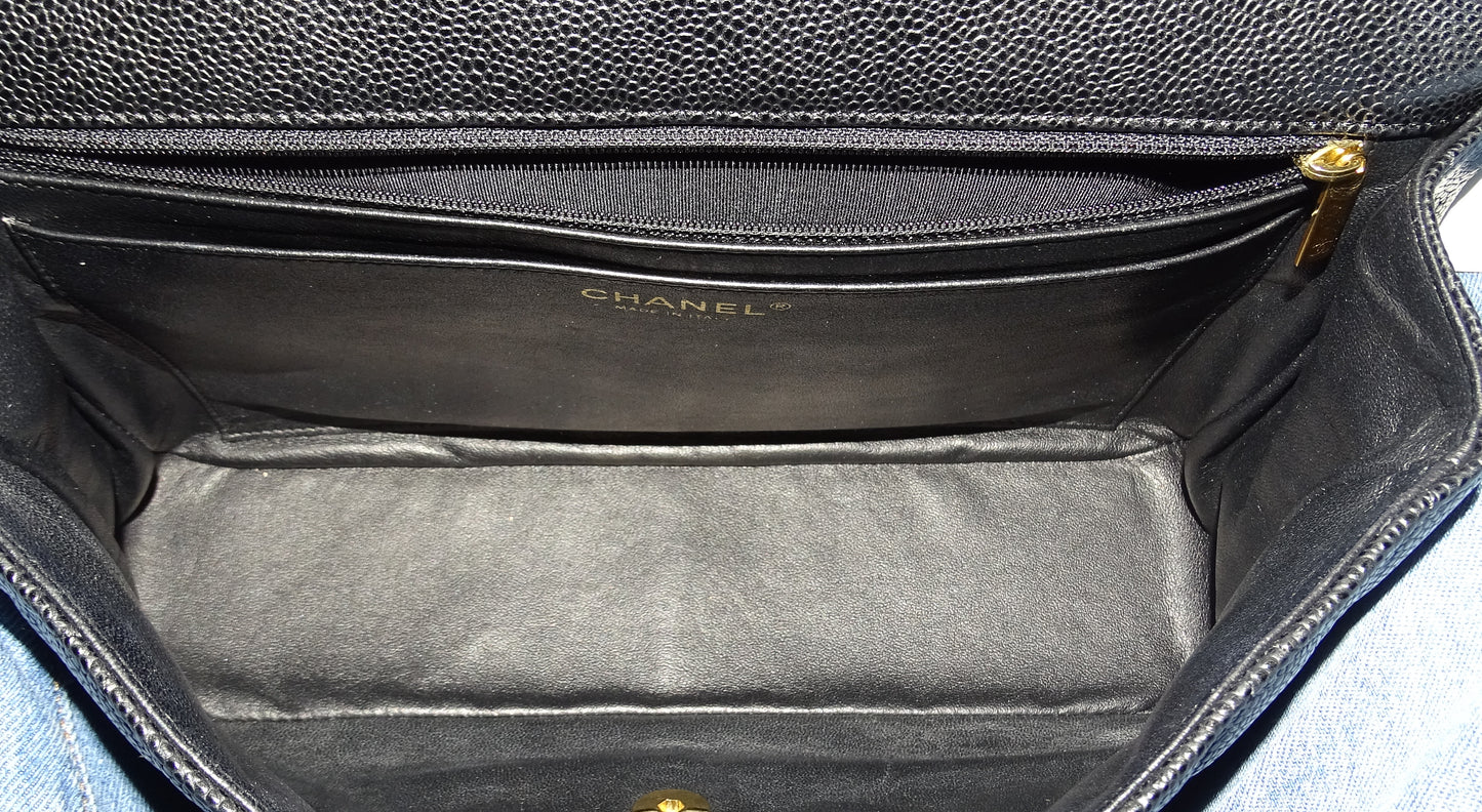 Chanel Classic Jumbo Single Flap Black Caviar GHW 2009/10