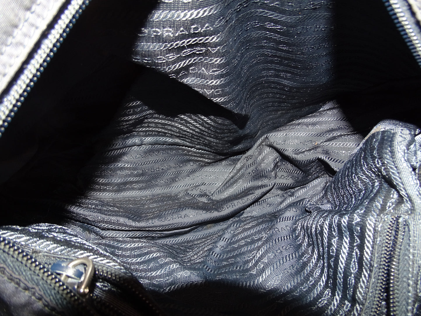 Prada Nylon Twin Pocket Messenger Bag Navy