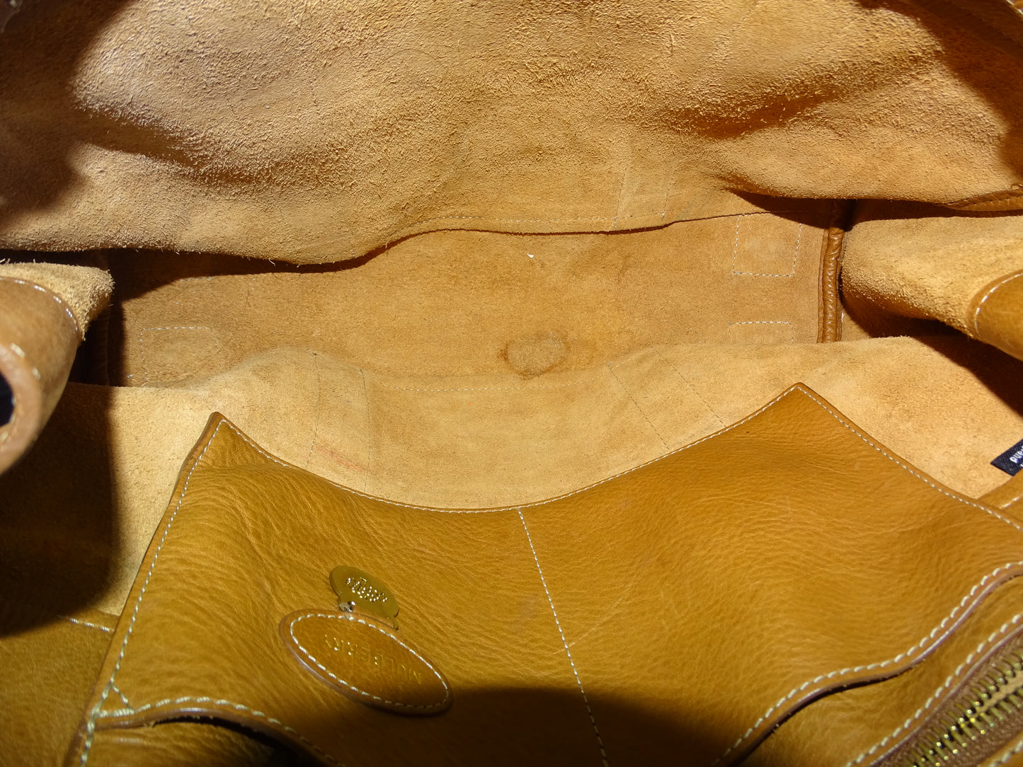 Mulberry Bayswater Natural Veg Tannded Leather In Oak With Brass