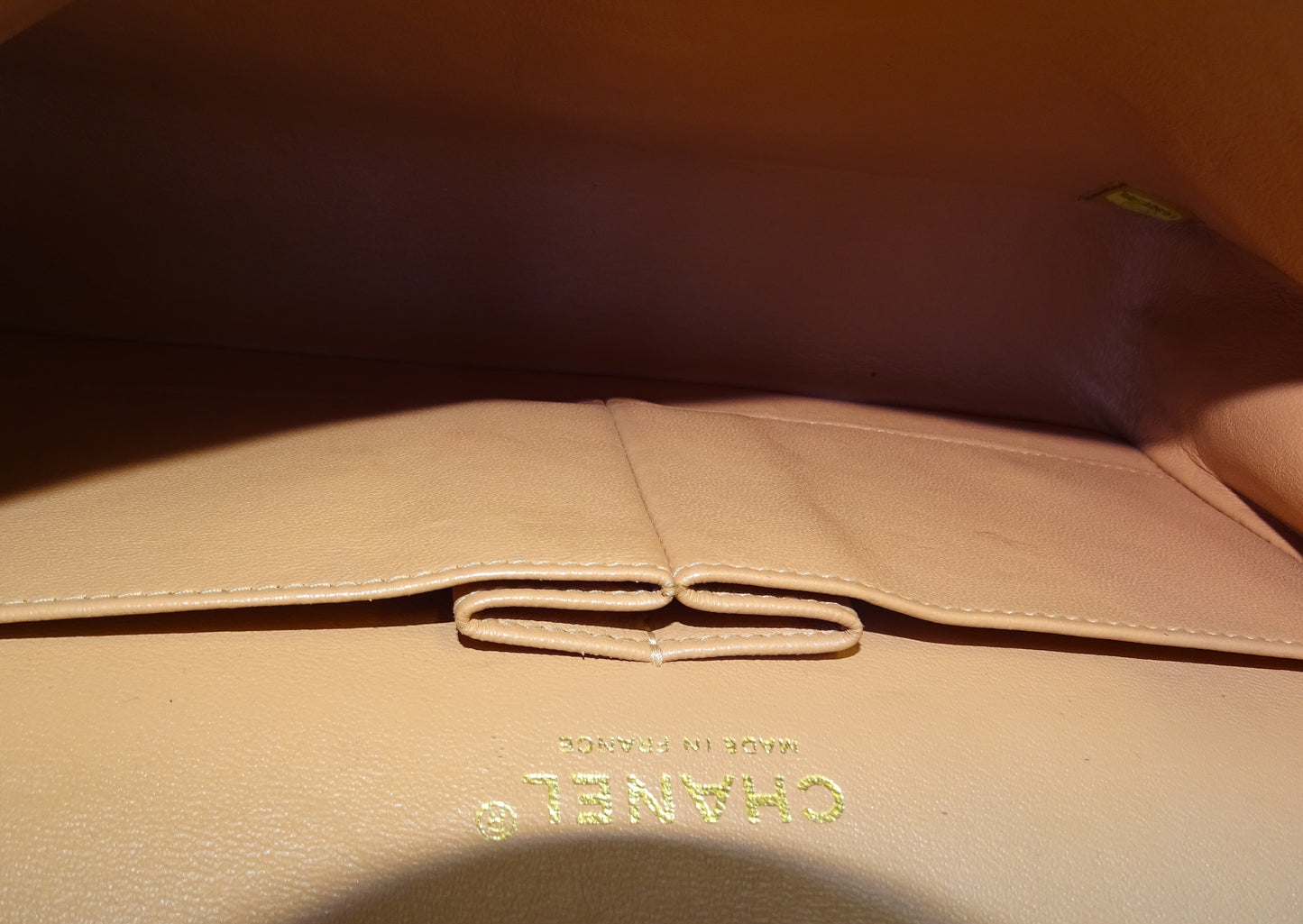 Chanel Classic Medium Double Flap Peach Caviar Leather GH 2012