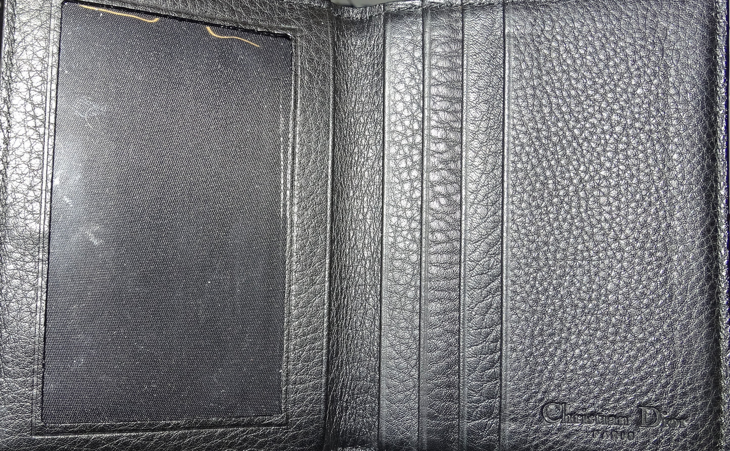 Dior Flap Card Holder Black Oblique