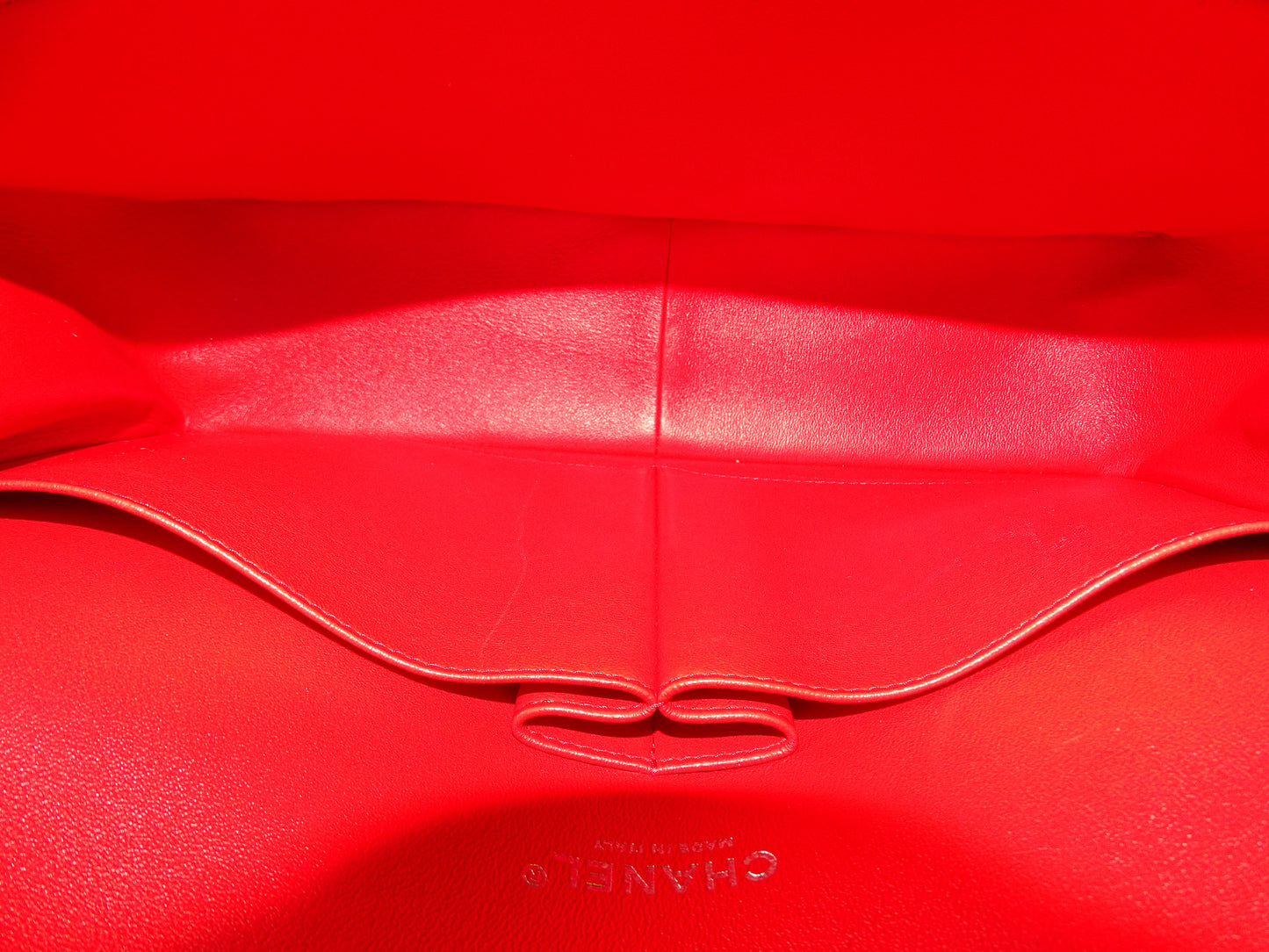 Chanel Classic Jumbo Double Flap Red Lambskin With Silver Hardware 2016/17