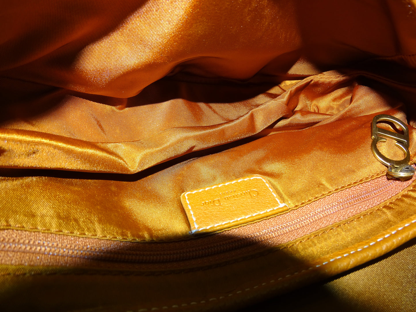 Dior Saddle Bag Tan Leather Vintage 2001